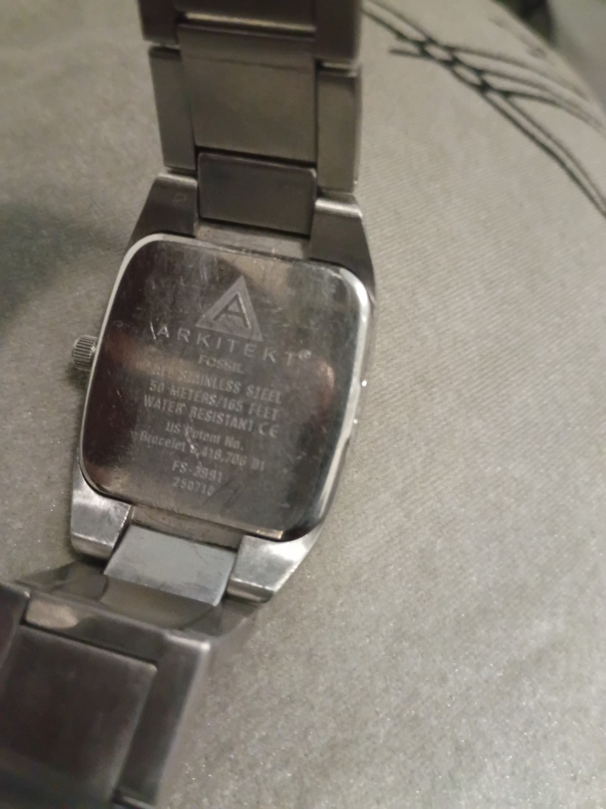 Fossil Arkitekt FS-2990 Stainless Steel Quartz Analog Mens Watch