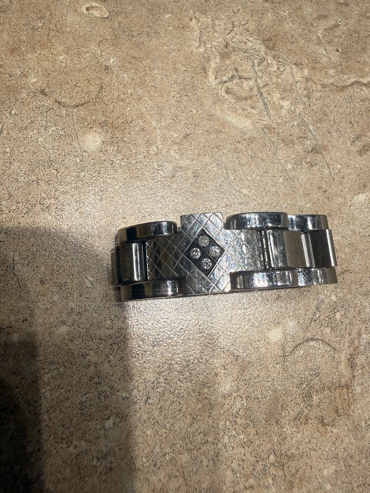 Russell simmons jewelry co Argyle Style link ring/ Diamonds/ MENS size 10/ VIDEO