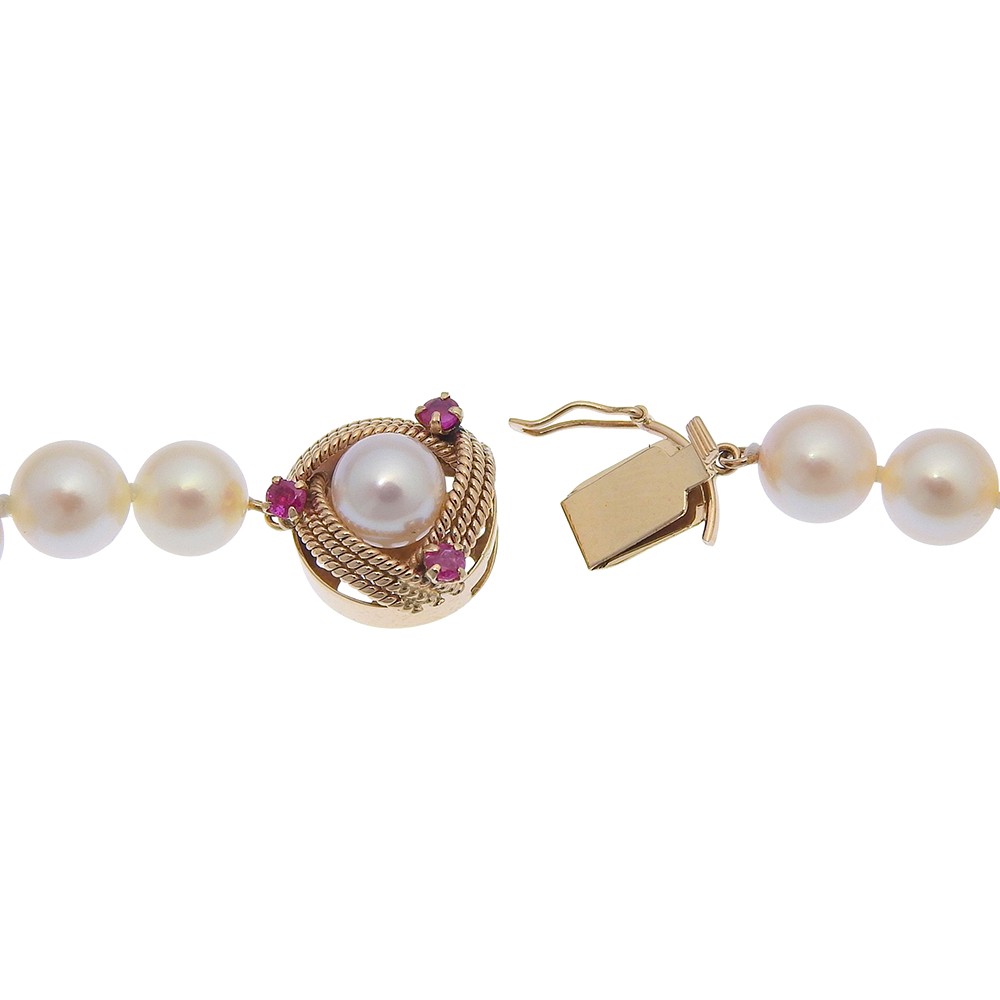 Necklace K14 Yellow Gold/Pearl 55g Women