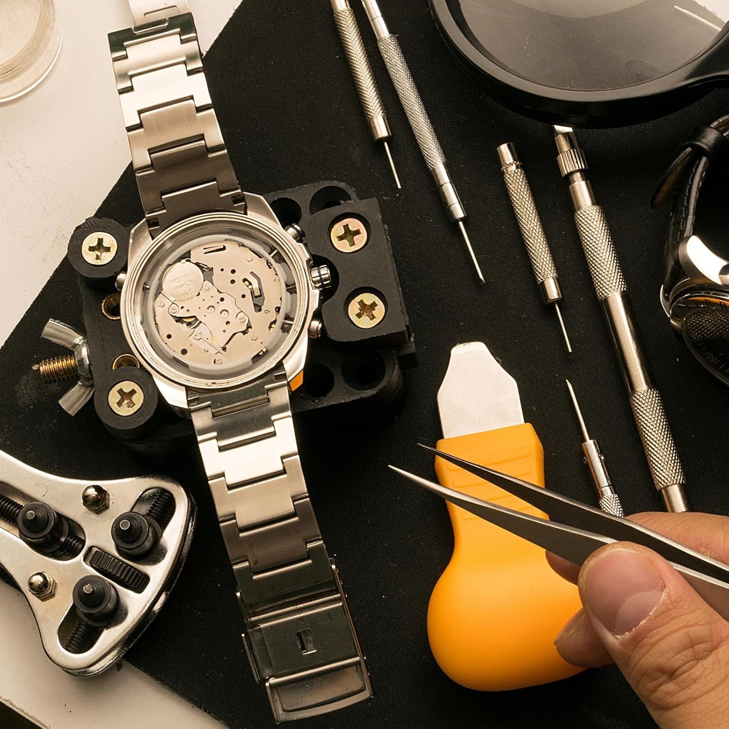 Complete Watch Strap Repair Kit: 16 PCS Stainless Steel Pins & Tools Included