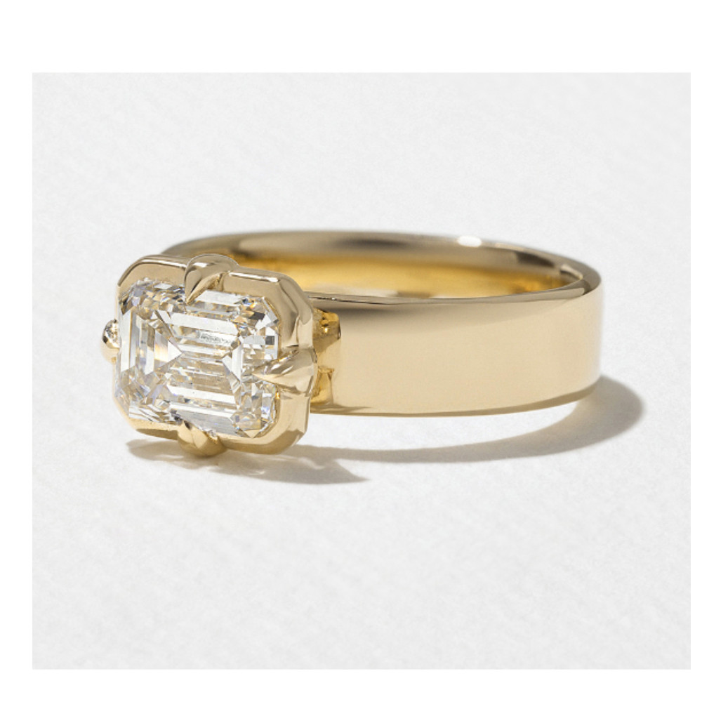 Diamond Wedding Ring 1.75 Carat IGI GIA HRD Lab Created 14k Yellow Gold Sizable