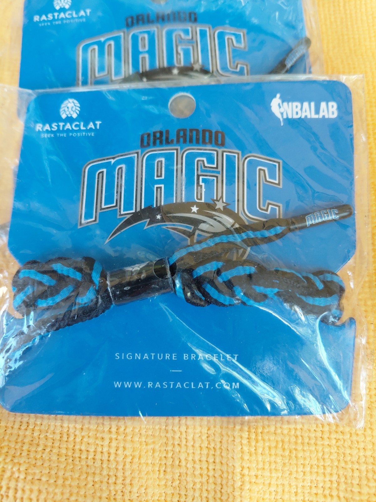 Rastaclat Basketball Orlando Magic Braided Bracelet – Black & Blue Lot Of 3