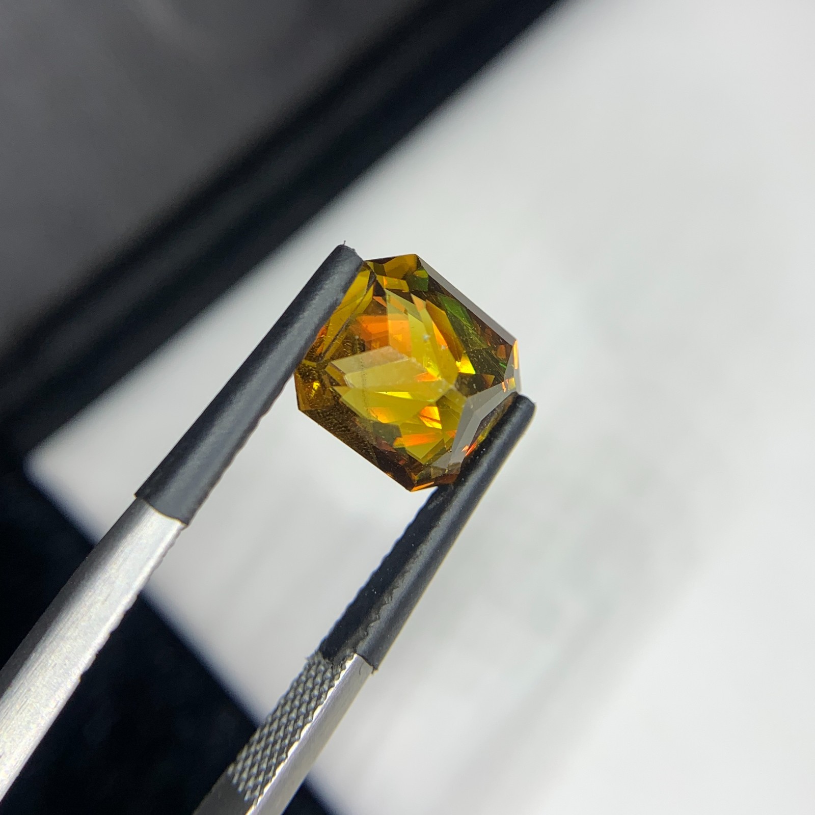 3.54 Carat Natural Brown Sphene Octagon Shape Faceted Loose Gemstone