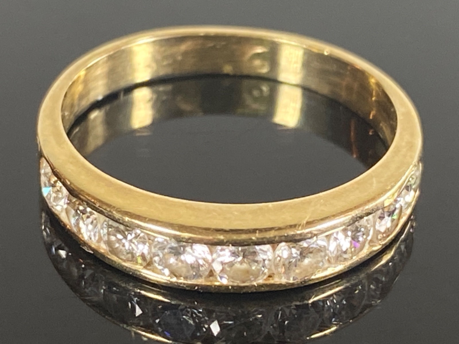 14K Yellow Gold Diamond Band Ring – Size 6.5 / 2.4 Grams / .90–1.00 CTW