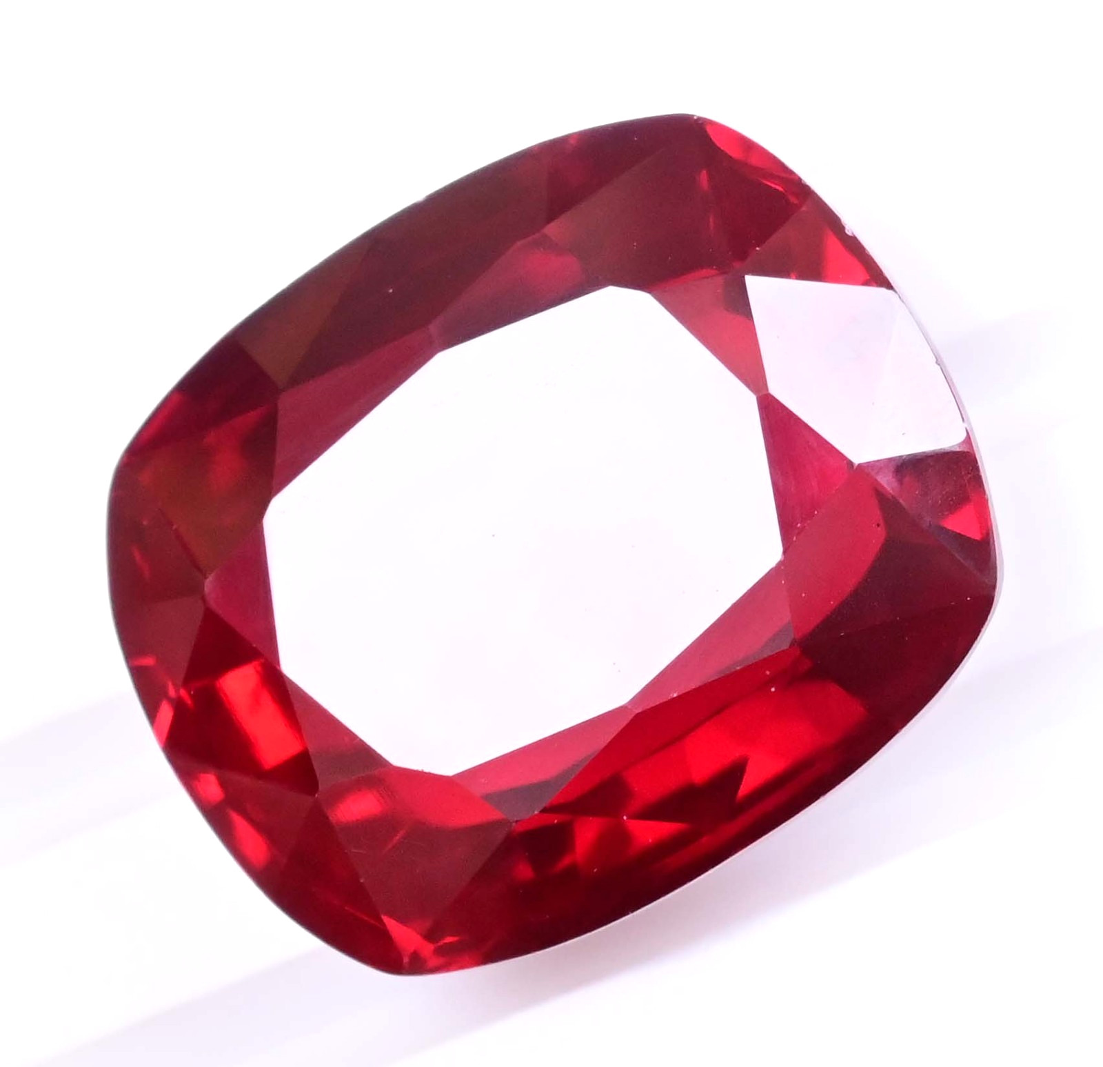 80.85 Ct Natural Mozambique Blood Red Ruby Certified Stunning Cushion Gemstone
