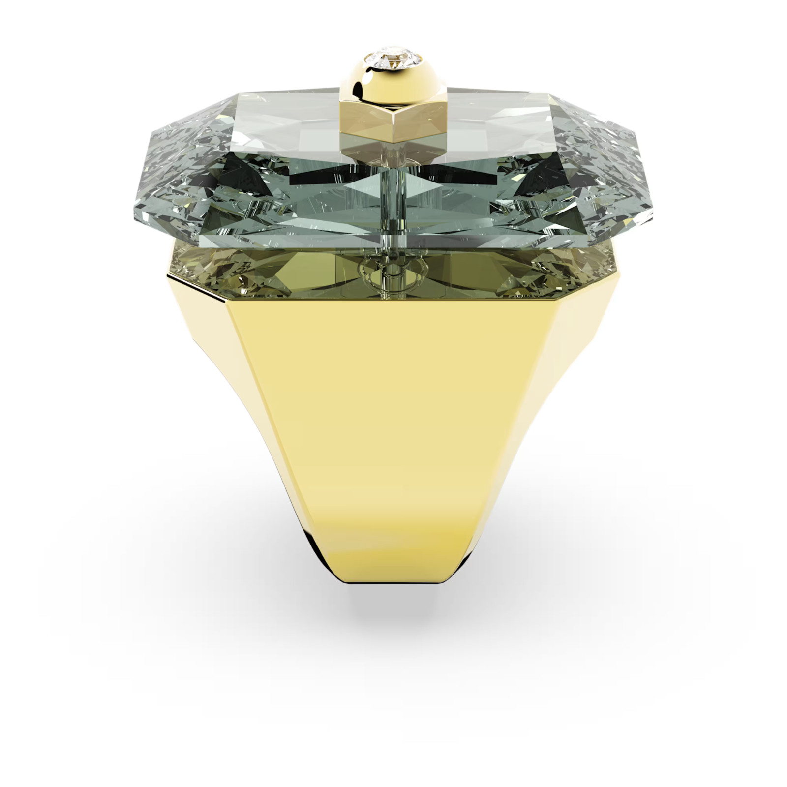 SWAROVSKI BNIB Numina ring Octagon cut, Grey Gold-tone Size 52 & Gift Bag £195