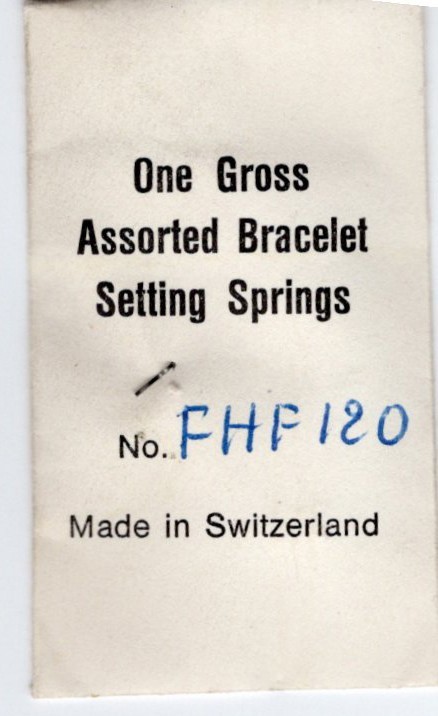 FF 120, FHF 120, FONT 120 SETTING SPRINGS watch part, 144 pieces