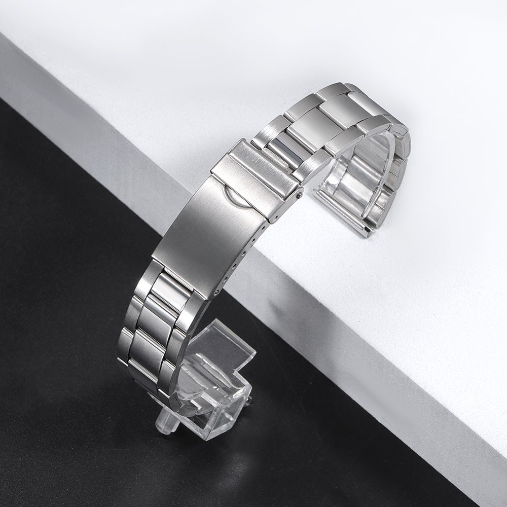 New 12/14/16/18/20/22/24mm Silver Stainless Steel Watch Strap Band For Men Women