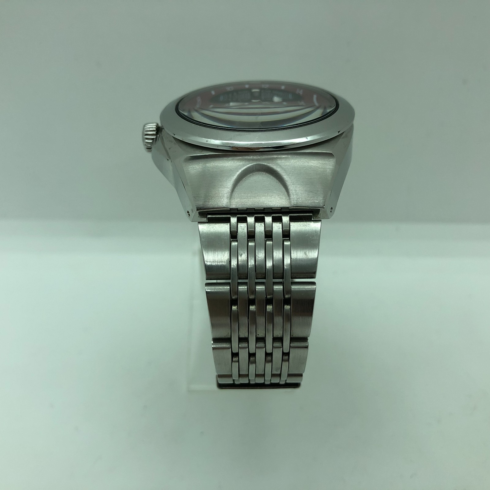 [w2350] SEIKO SUS 4S12-0010 SCFF007 Automatic All original Red dial 25J EX/VG