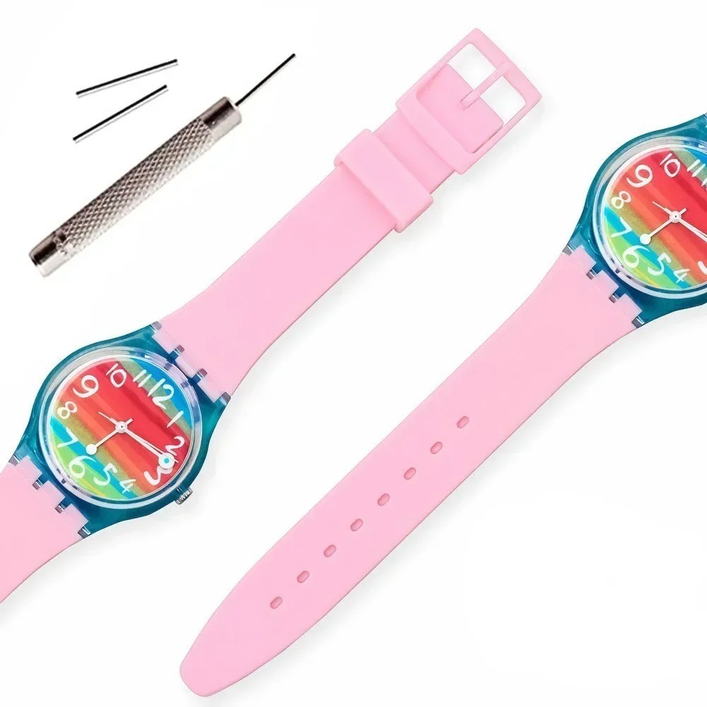 Wrist Watch Band Strap For Swatch 16mm 17mm 19mm 20mm Rubber Silicone Watchband.