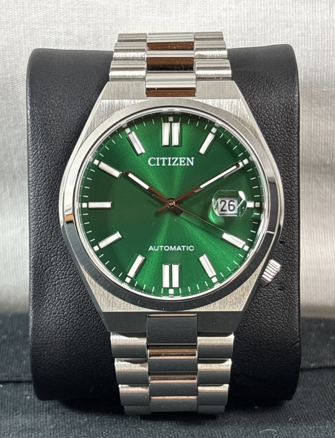 Citizen Men’s Tsuyosa Wristwatch Stainless Steel Emerald Green Dial 8210-S126967