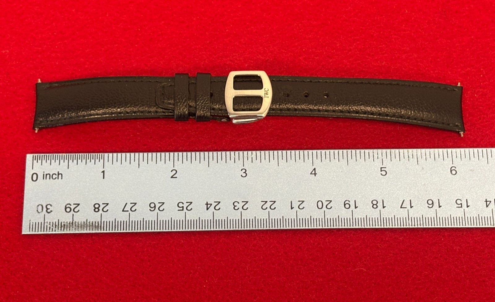 IWC Portofino OEM 18mm Black Strap for Model 3513 with IWC Deployant Clasp