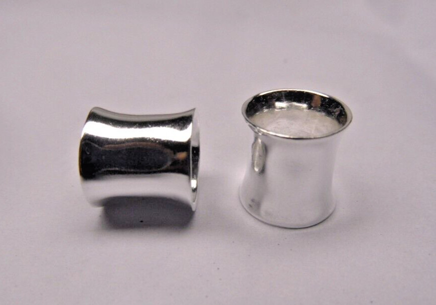 Sterling Silver 925 Earrings, Ear Tunnels and Plugs Gauge Double Flare