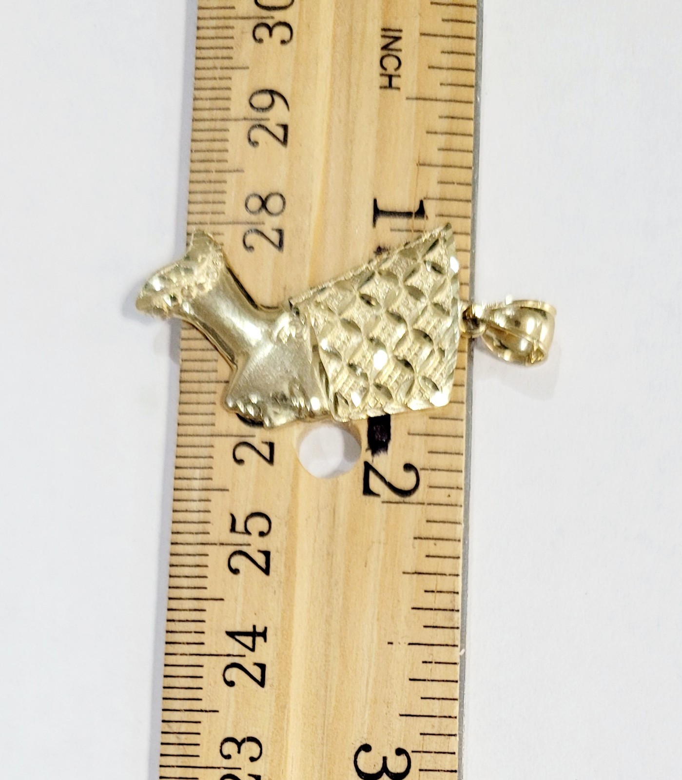 Pharro Egyptian 10kt Gold Pendant 1.2 Inches Real Gold Bail fit Up To 2.5mm 2grm