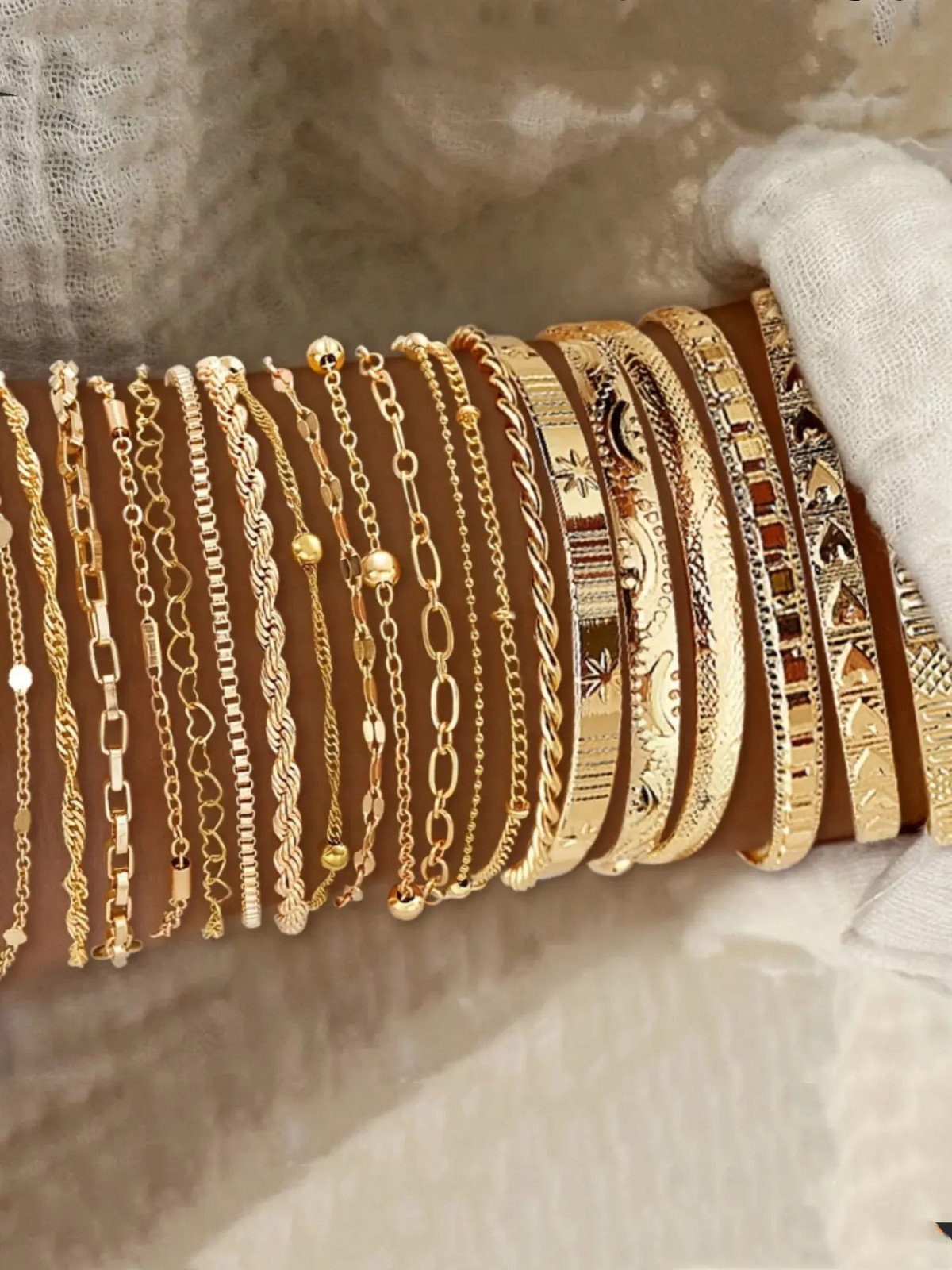 20Pcs/Set Elegant Women’S Bracelets, Fashion High-Quality Bracelets, Versatile A