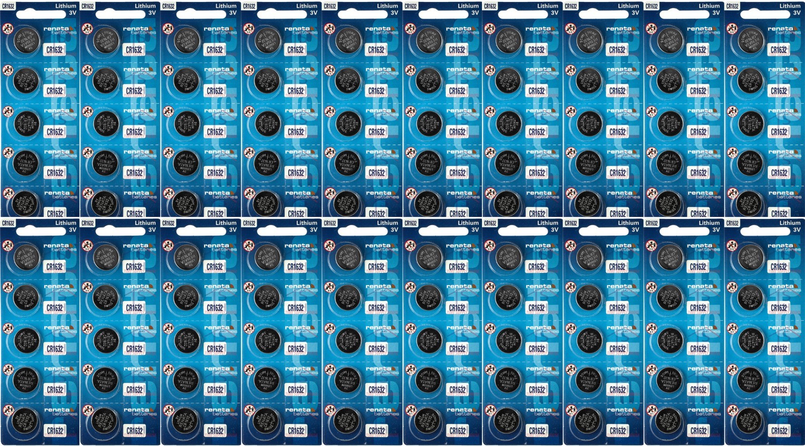 100 pc CR 1632 Renata Watch Lithium Batteries 3V