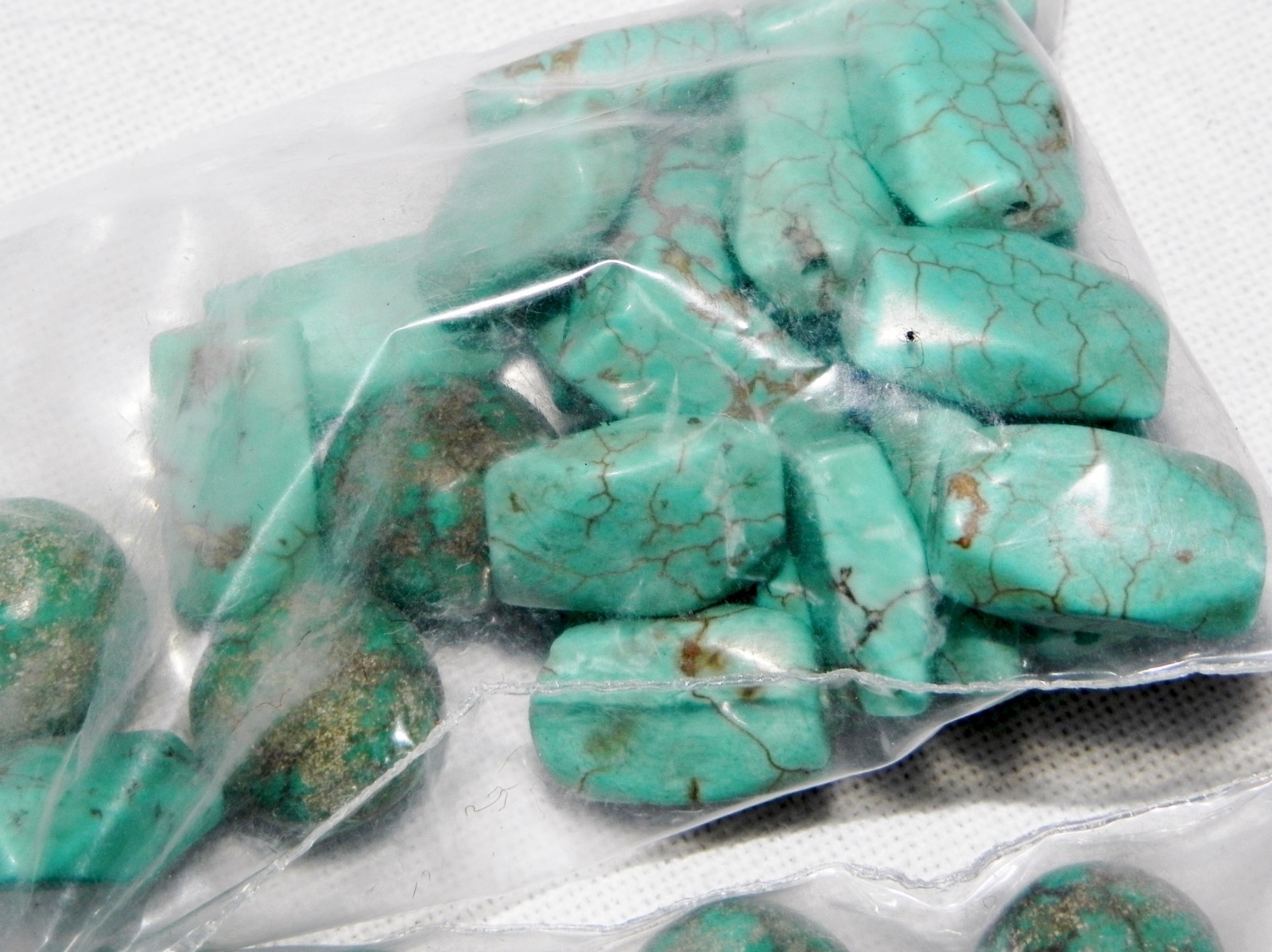Lot of 140 Howlite Turquoise Loose Stones Beads Round Oval Natural Mix Assorted
