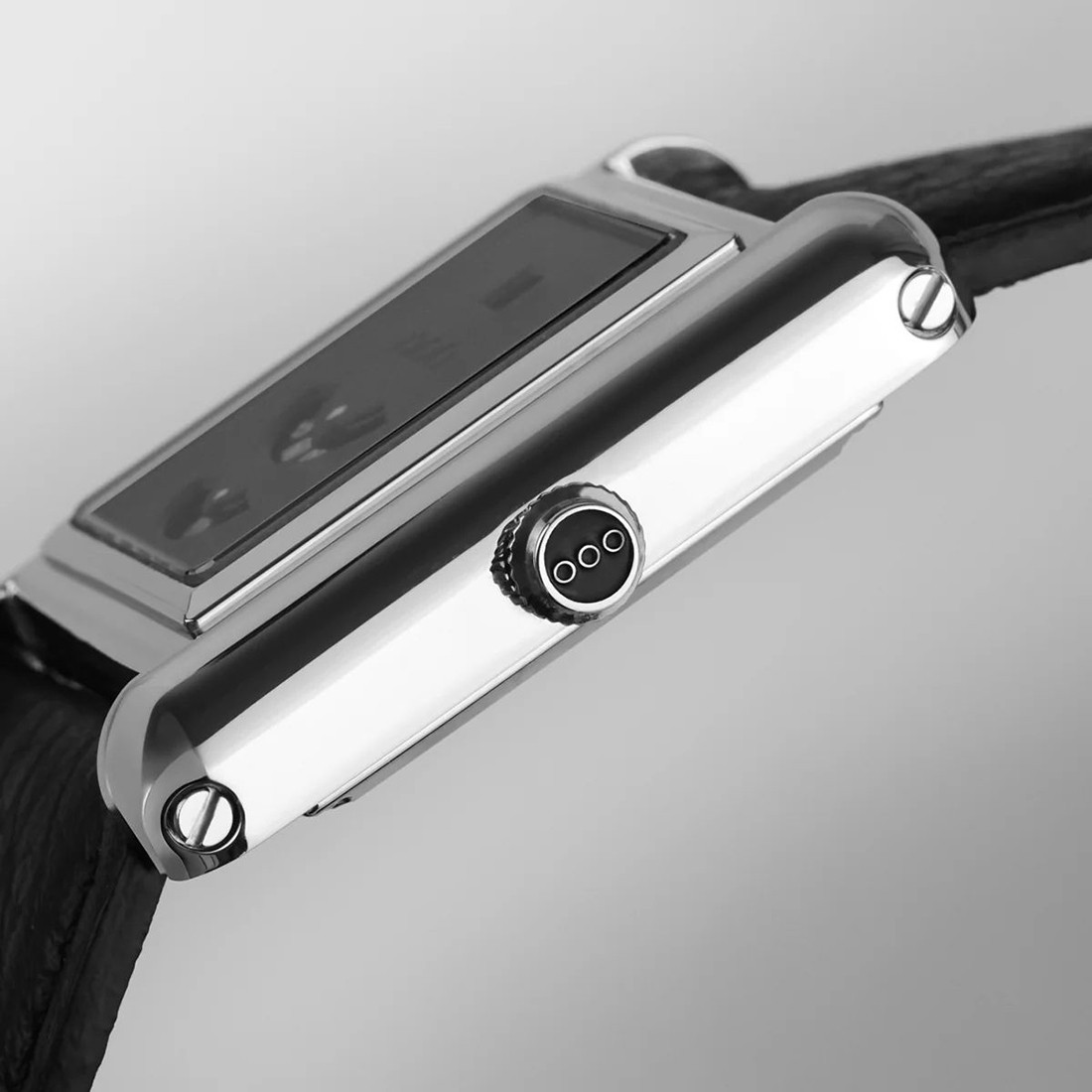 Out of Order WIND SHAPE Automatic Jump-Hour Black Rectangular Men’s Watch