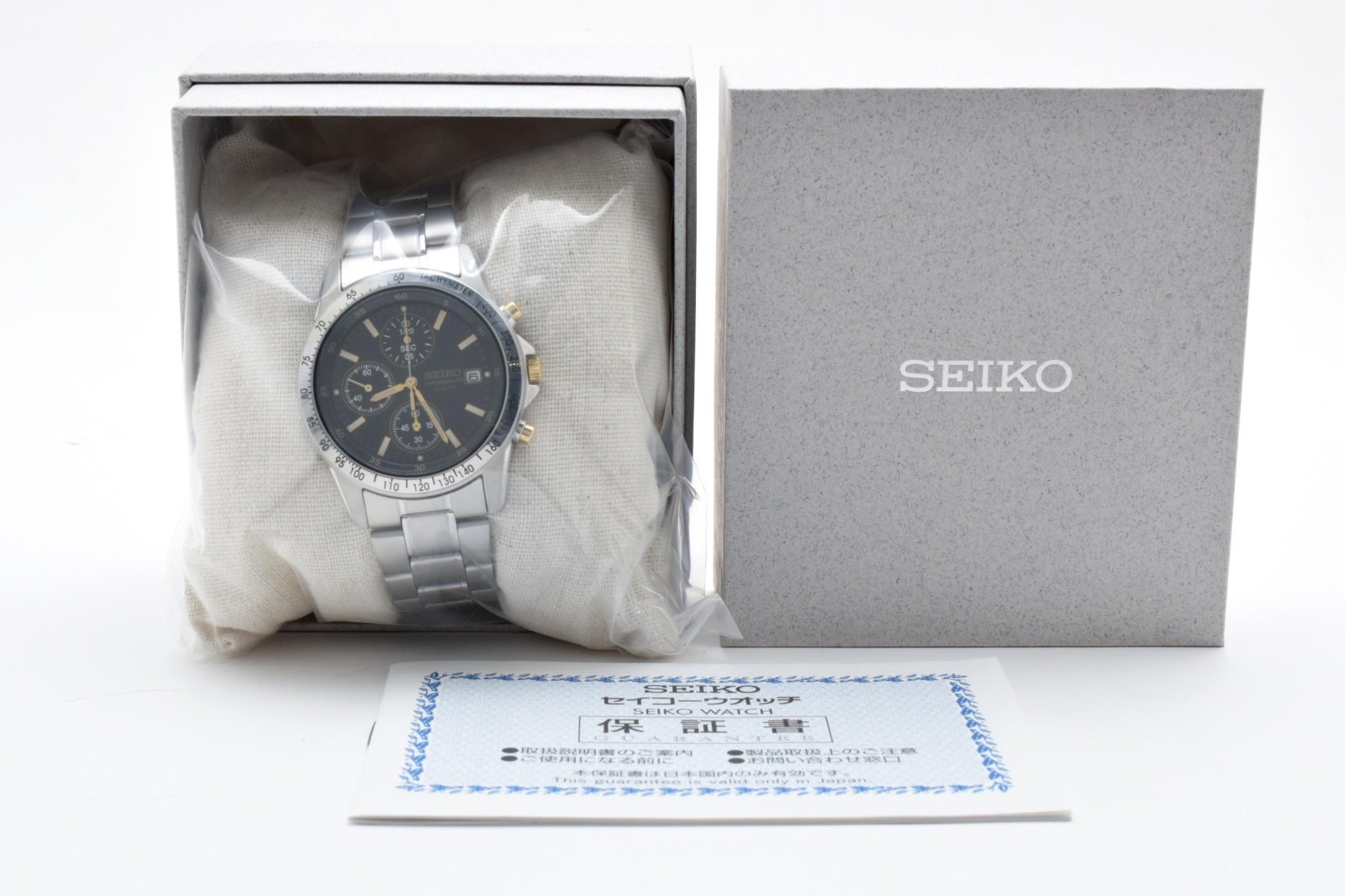 [MINT w/Box] Seiko Spirit SBTQ043 Chronograph 7T92-0DW0 Black Dial 100M Japan