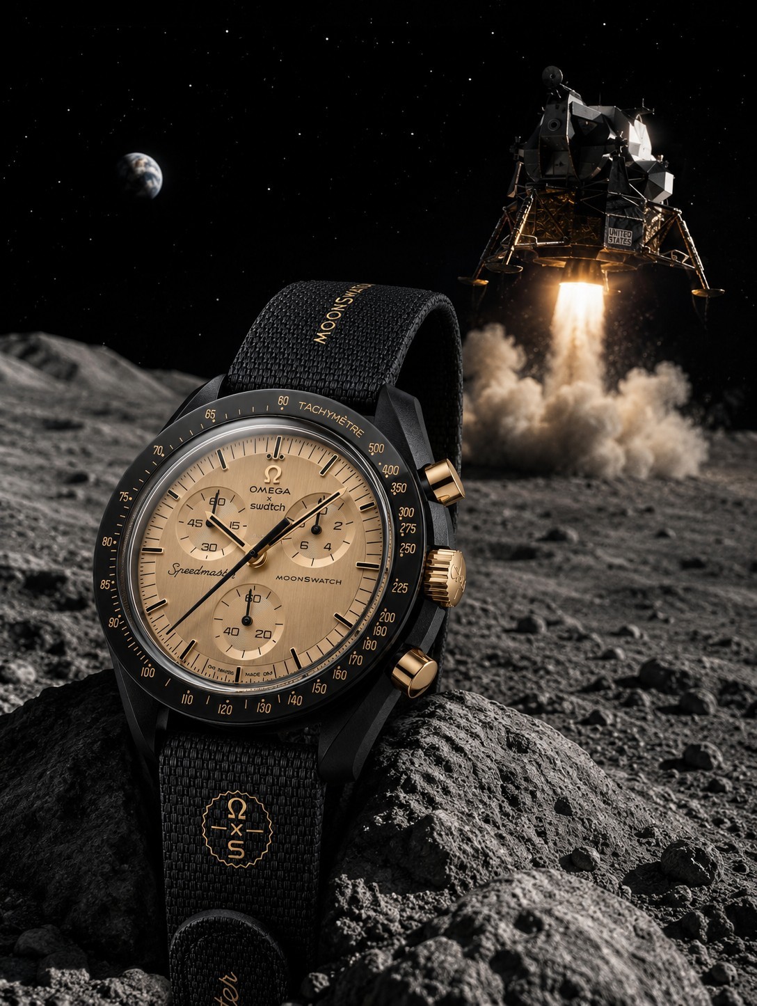 Ultra Rare Swatch x OMEGA Mission to the Moon 1969 Limited Edition 18K
