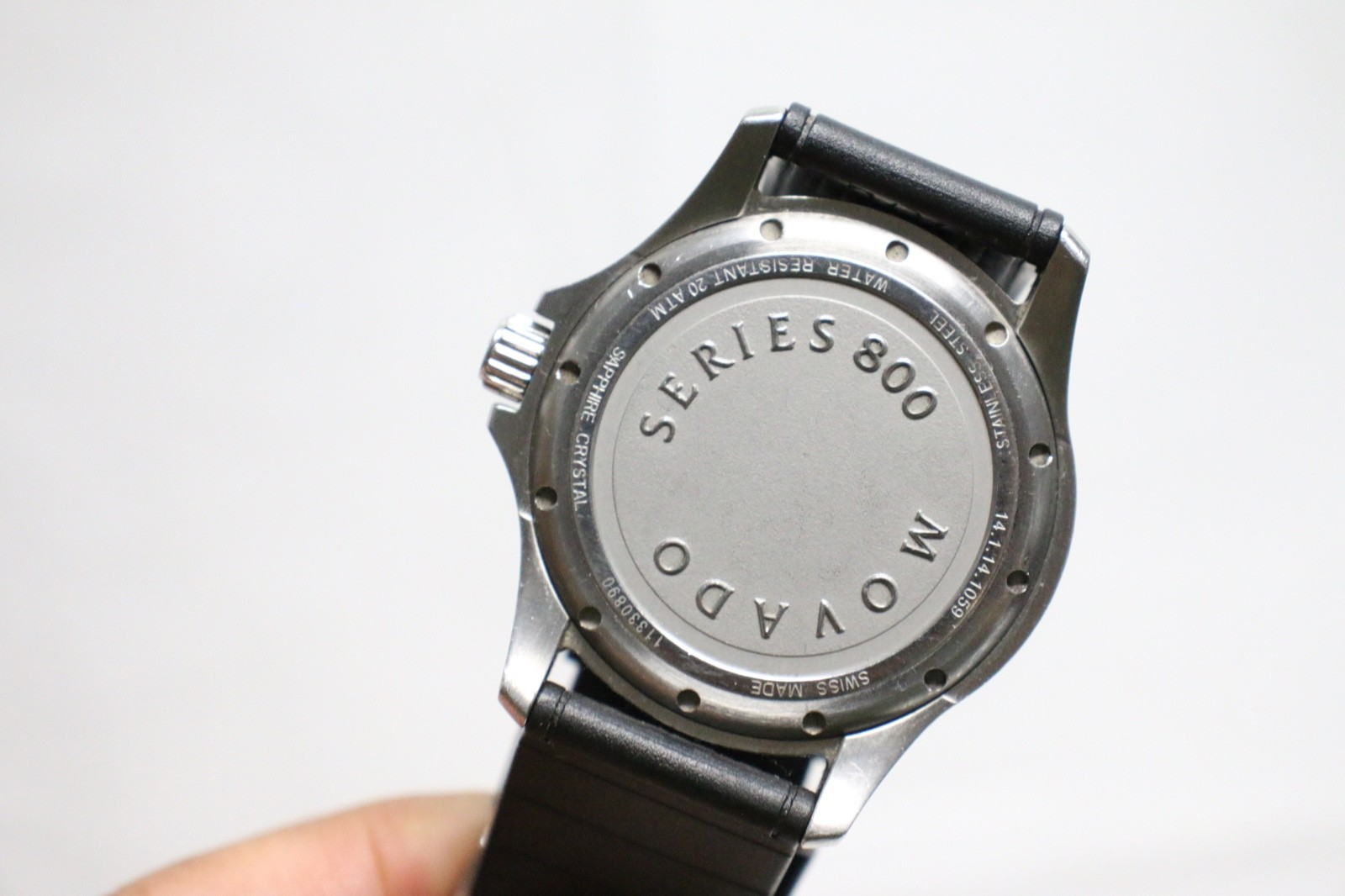 Movado 800 Series Black/Orange Stainless Steel Men’s Watch 11330890