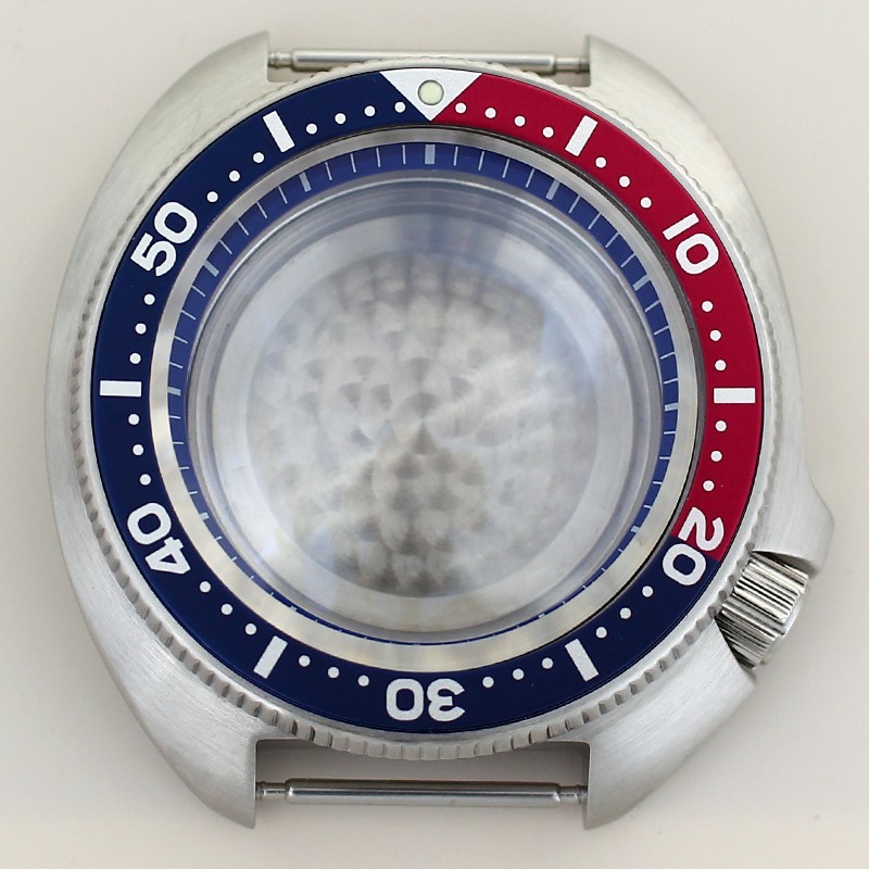 44mm Turtle Mod Stainless Watch Case Fit 28.5mm Dial For Seiko NH35 NH36 NH38
