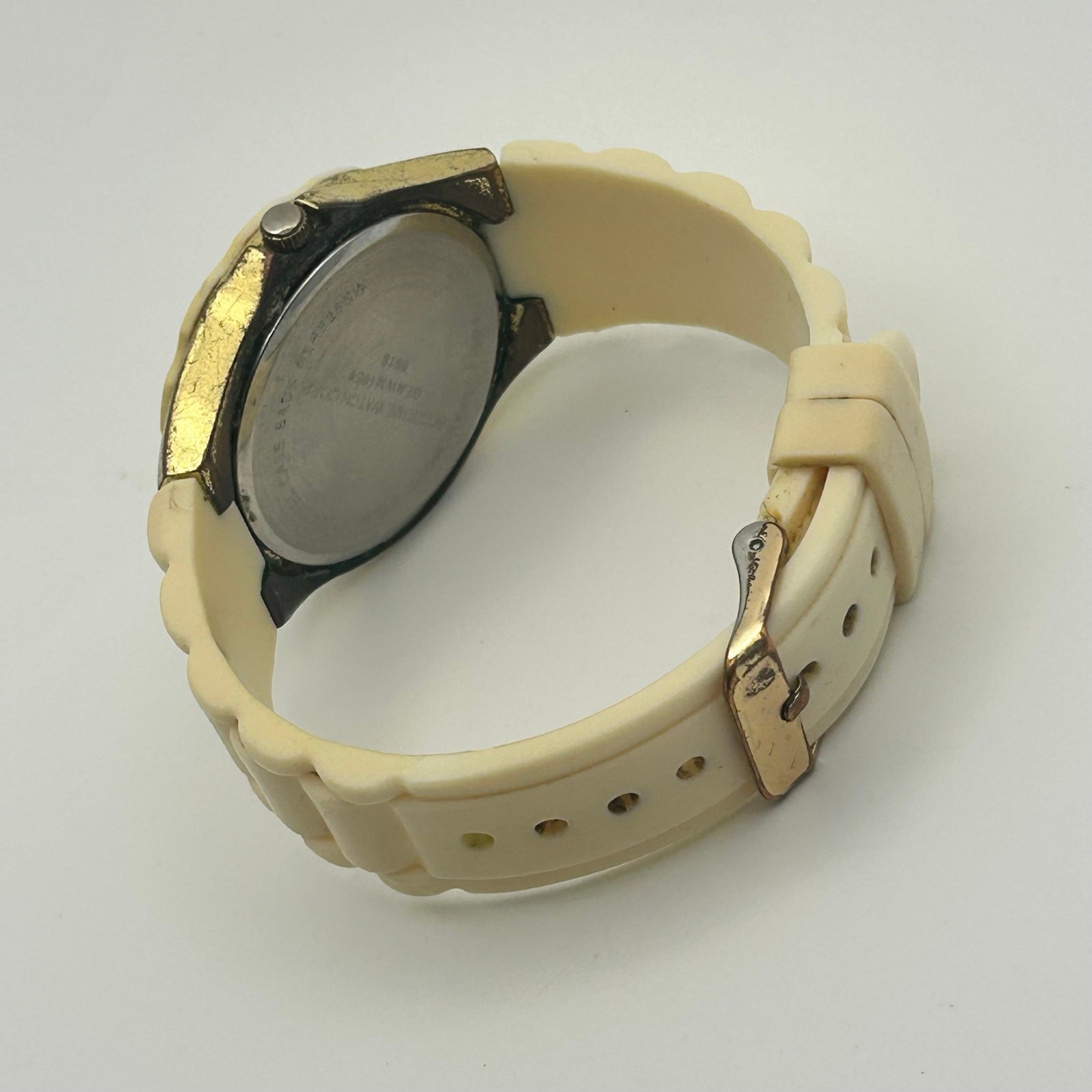 Accutime Watch Corp Women’s Casual Watch White Silicon Band New Battery