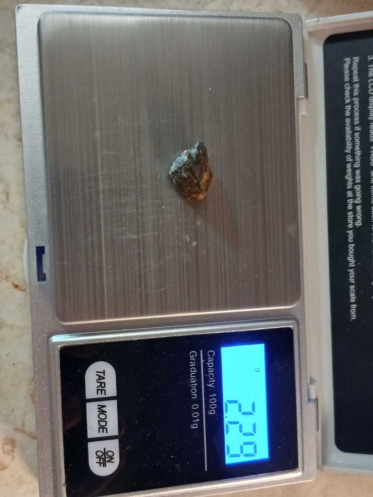 Australia Boulder Opal Koroit R313 Specimen 11 Carat Blue Green