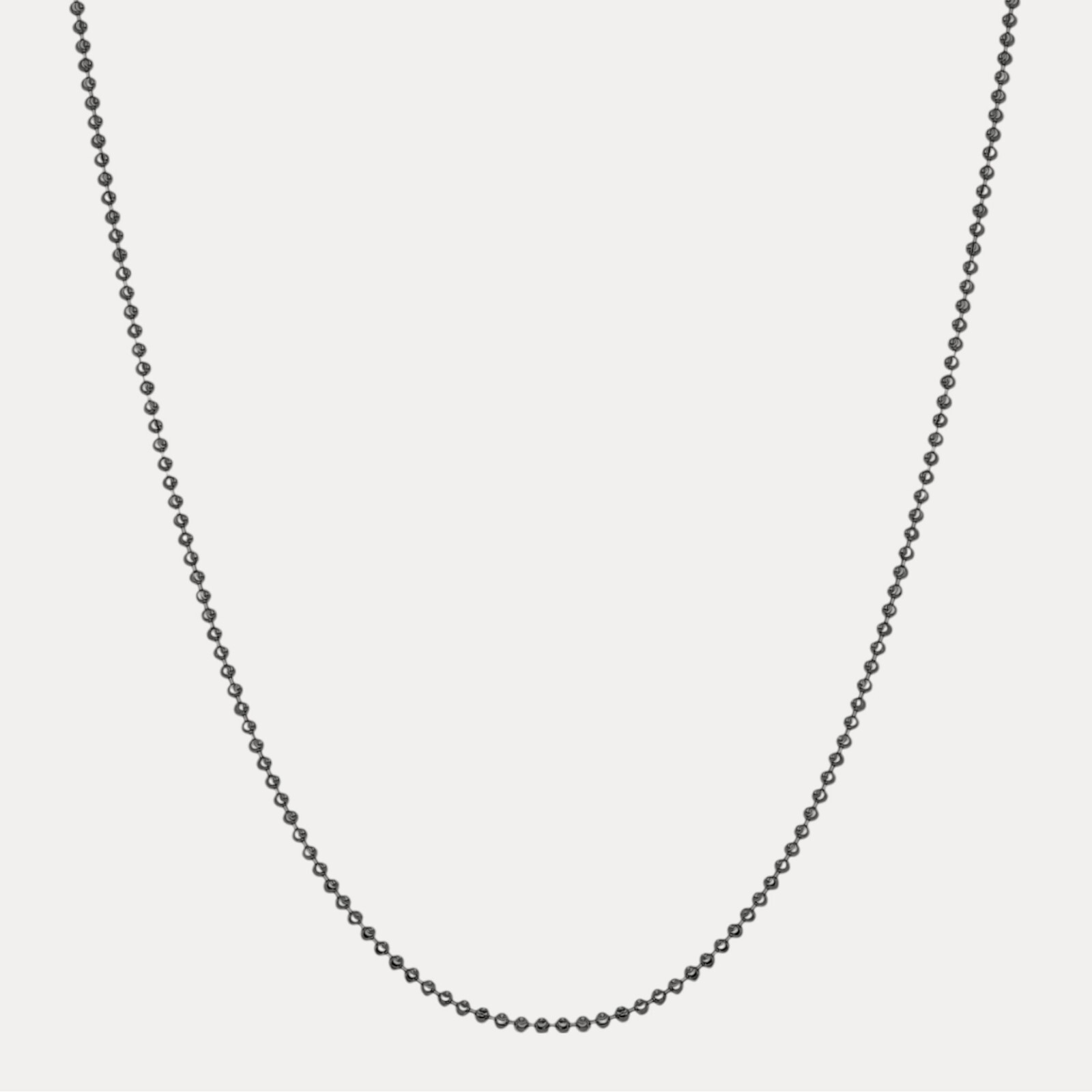 2.5mm Ball Moon Chain Necklace – Solid 925 Sterling Silver Or 14k Gold Vermeil