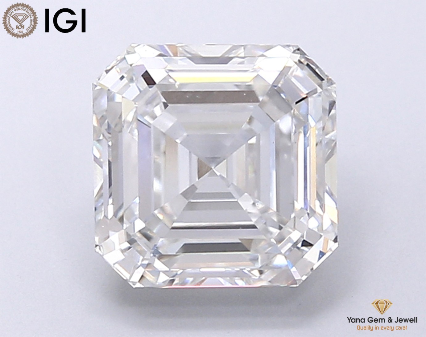 CVD Lab Grown Diamond VS1 Clarity F Color Asscher Cut 1.50 Carat IGI Certificate