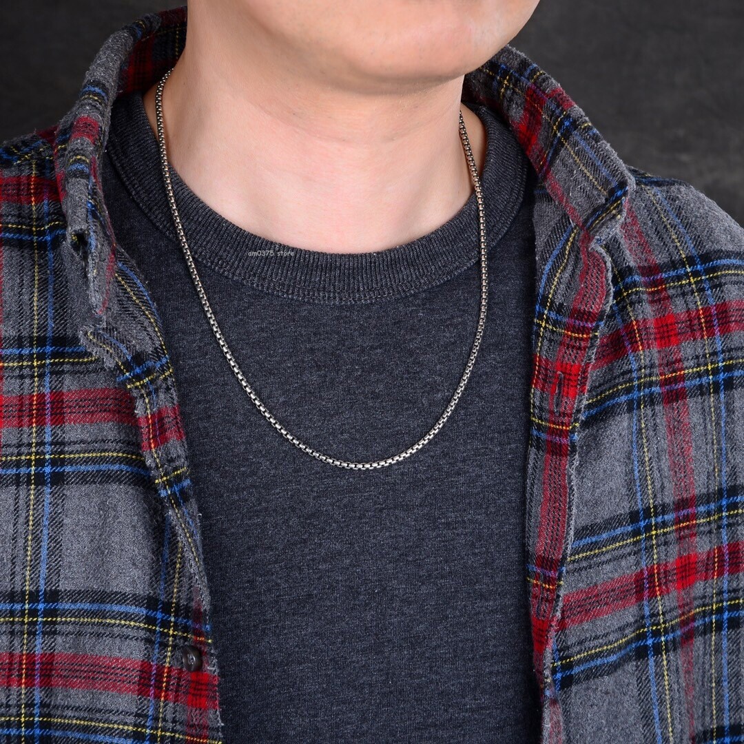 Real S925 Sterling Silver Chain Men Women 3mm Round Wheat Link Chain Necklace