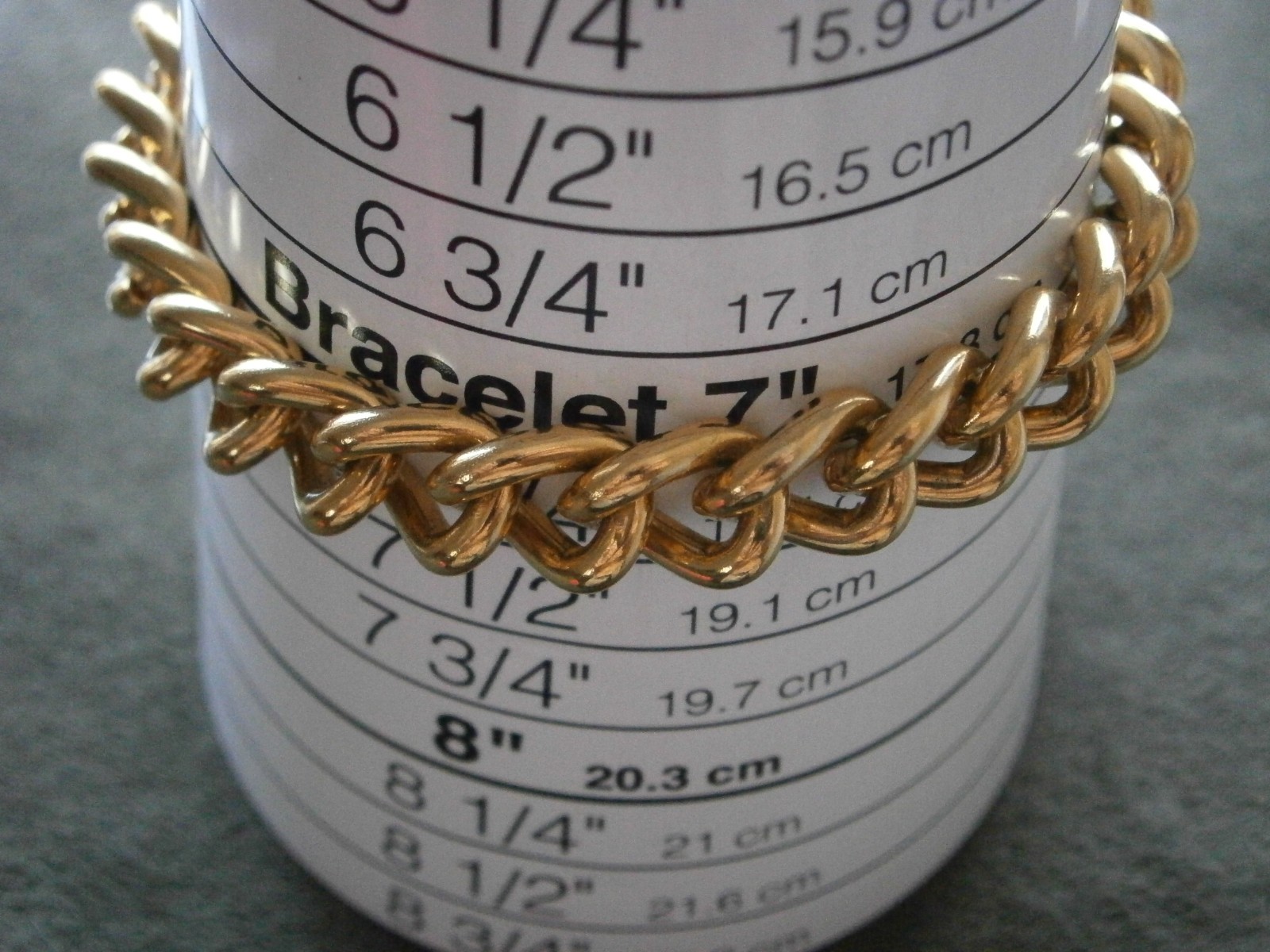 Chunky Heavy Curb Chain Link Vintage Goldtone Bracelet 7.25″ ~ 30.0g