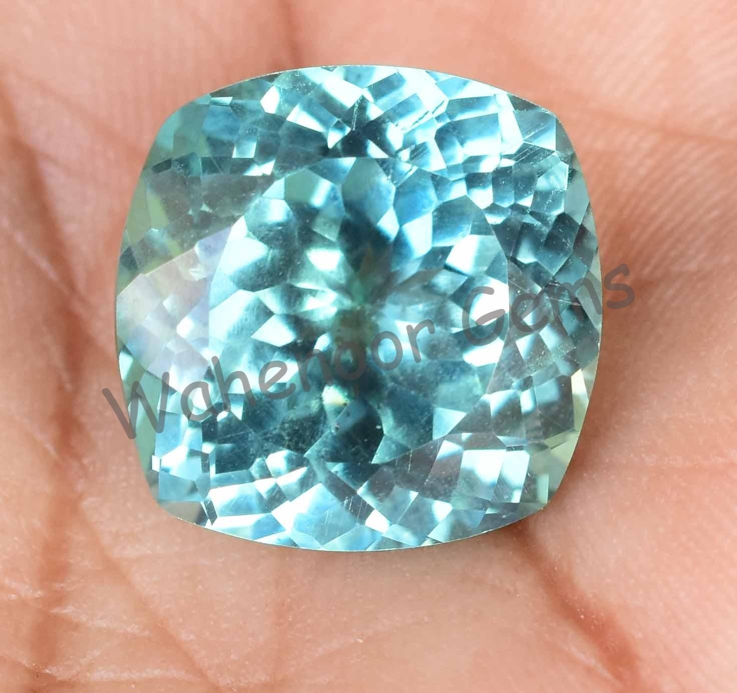Natural Bi-Color Parti Sapphire 20.00 Ct CERTIFIED Cushion Rare Loose Gemstone