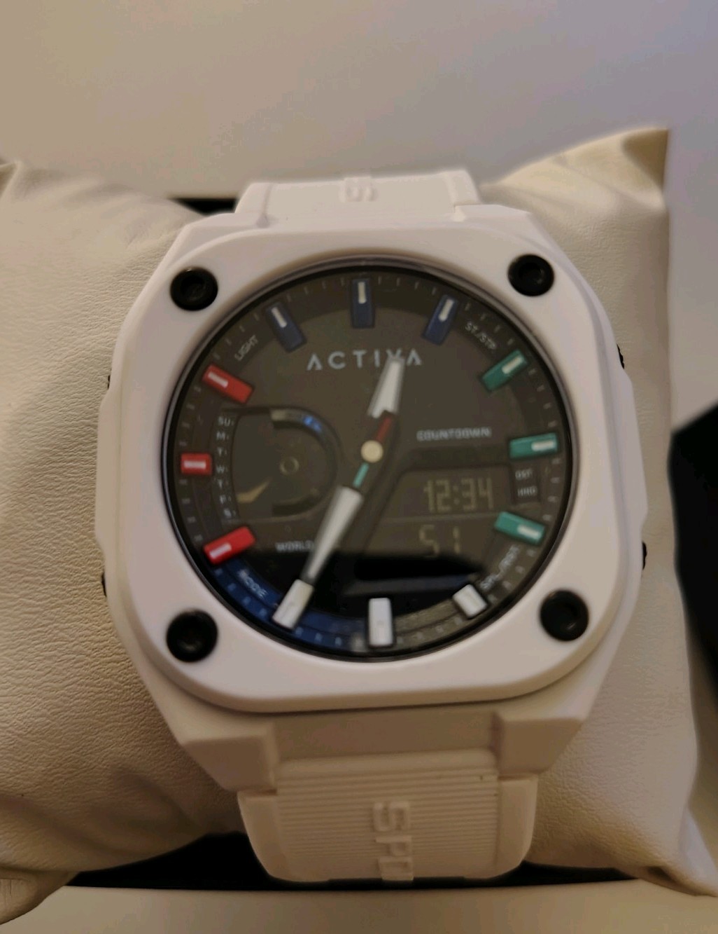Activa X Invicta Men’s Digital Watch – 44.8mm, White (ACW2328-002)