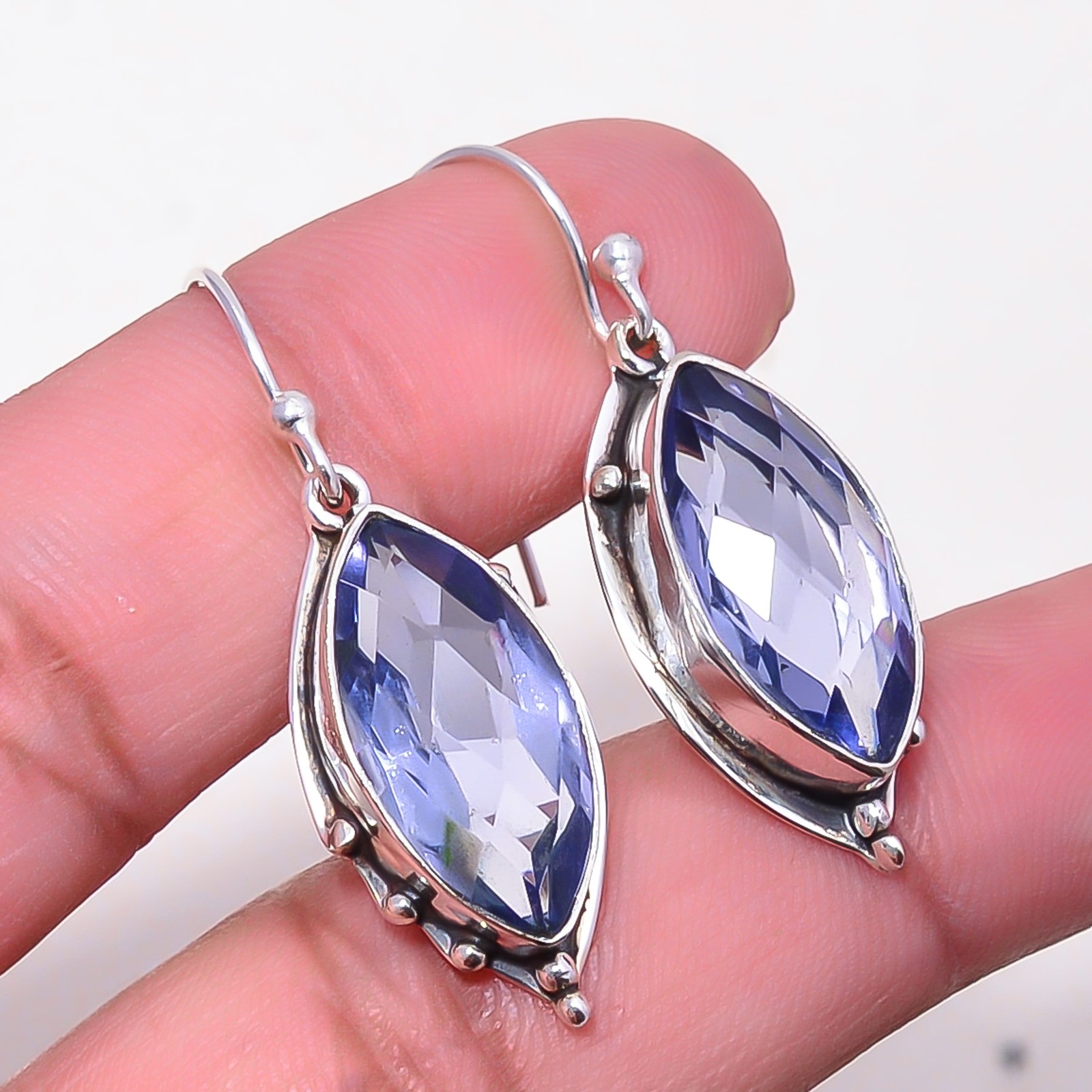 Iolite 925 Sterling Silver Earring 1.56″ E_10182_1004_78, Christmas Gift
