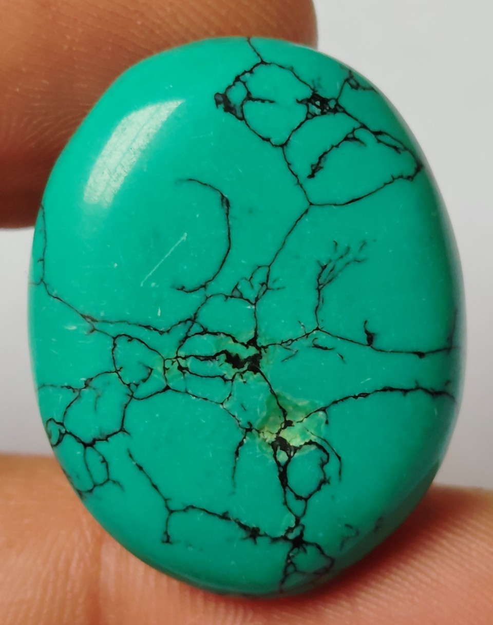 AAA+ 25.20 Ct. Large Natural Turquoise Oval Cabochon Loose Gemstone @Women Gift