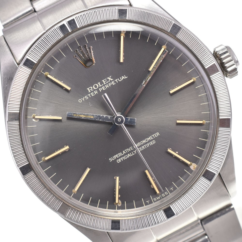 discount ROLEX Oyster perpetual 1007 Cal.1570 gray Dial Men’s Watch P#145651