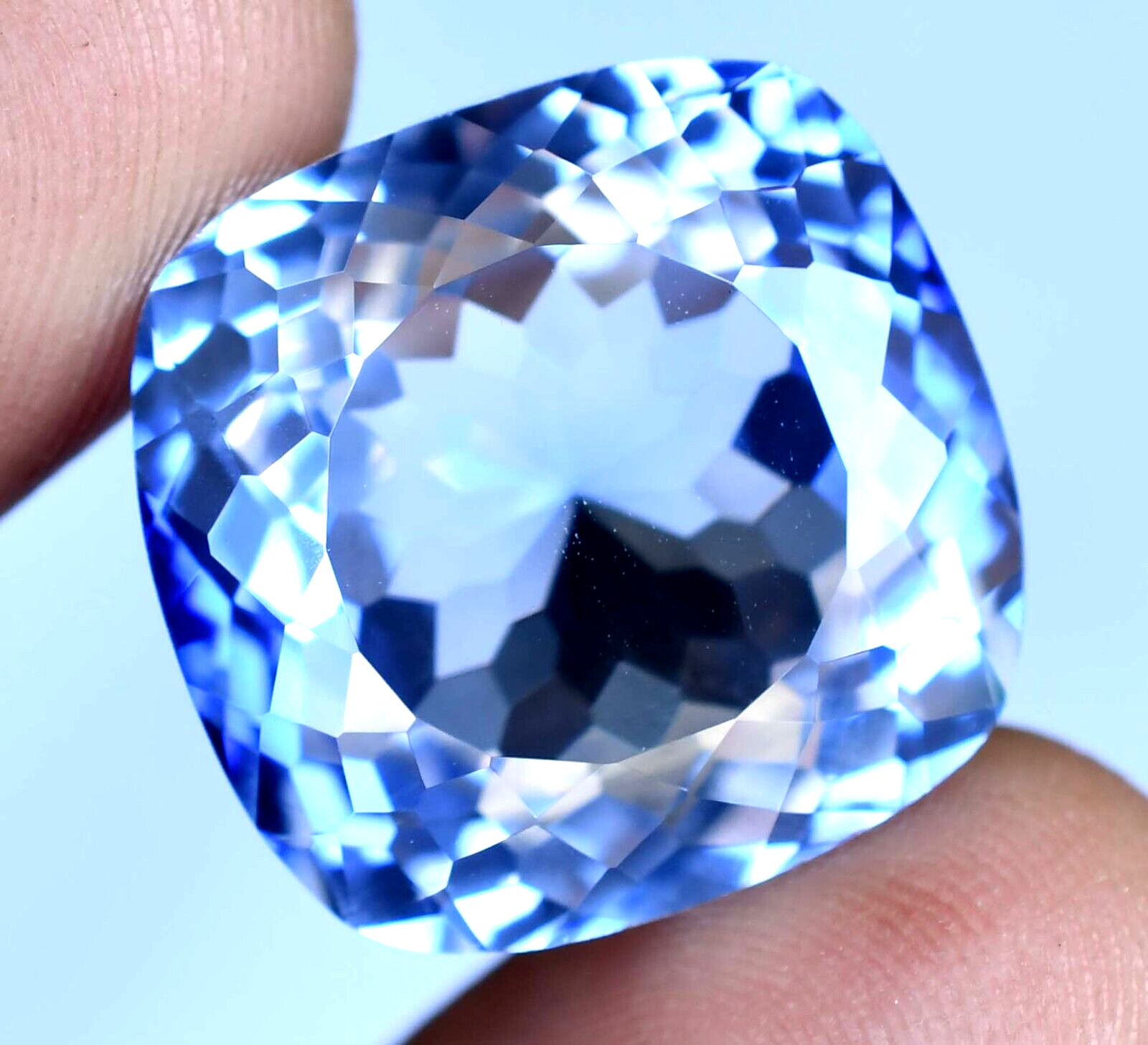 Natural Blue Sapphire 40.55 Ct FLAWLESS Certified Montana Treated Loose Gemstone
