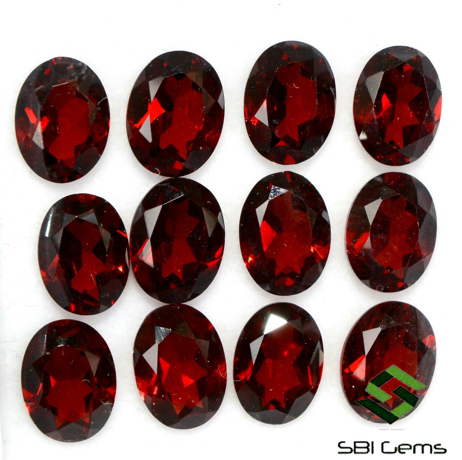 8×6 mm Natural Garnet Oval Cut Lot 10 Pcs 13.45 Cts Calibrated Loose Gemstones