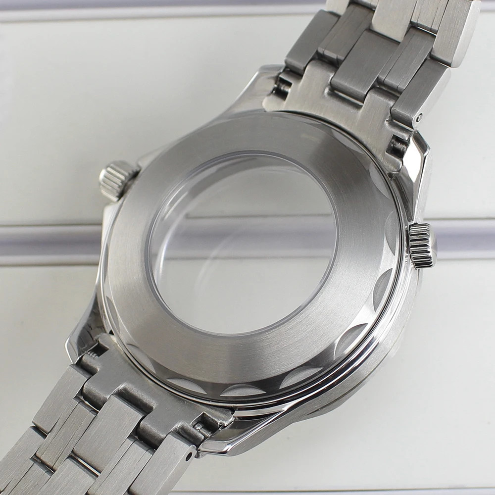 41mm Watch Case Bracelet Seamaster Mod Sapphire For Seiko NH35 NH36 NH38