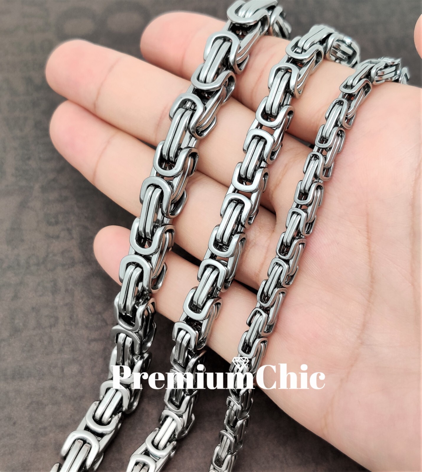 18″-30″ Stainless Steel 4/6/8mm NOT PLATED Byzantine Box Necklace Mens Jewelry