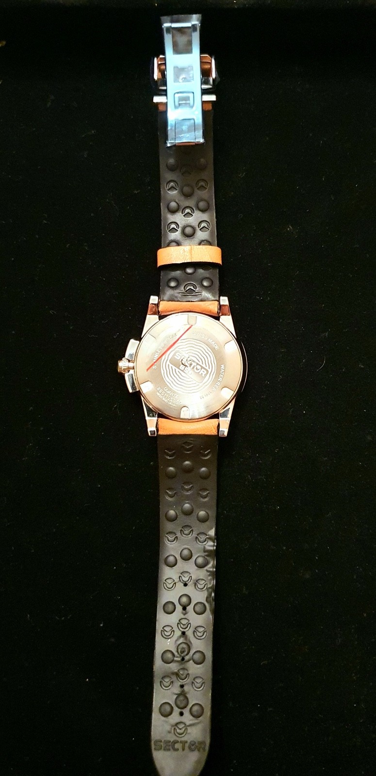 New Sector 850 Moon Phase Steel Leather 100Mt Swiss Made Watch
