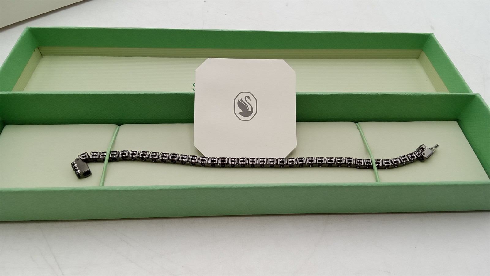 Swarovski Pulsera Matrix Tennis Bracelet Small Black Ruthenium Plating