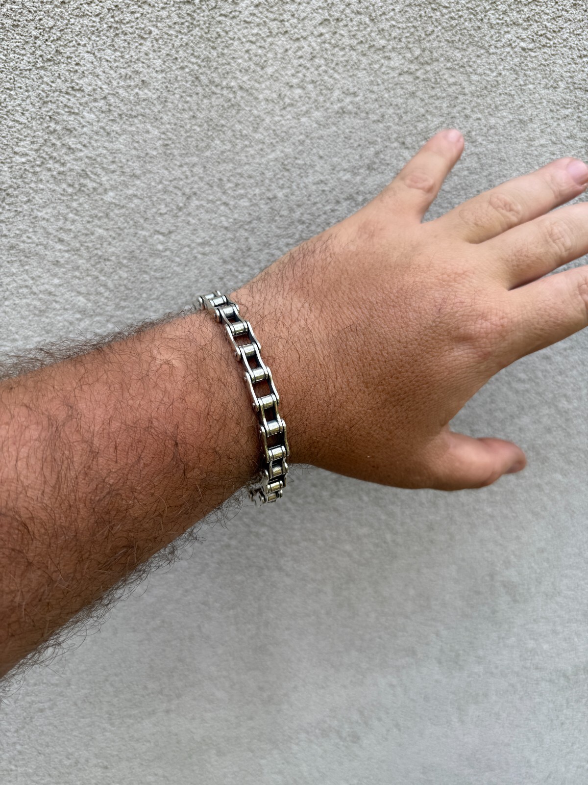 Bicycle Link Bracelet Real 925 Silver Oxidized Handmade 9mm Bike Motorcycle