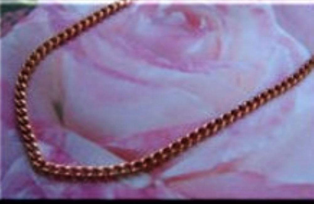 Solid Copper Chain CN009G – 1/8 of an inch wide. Available in 18 to 30 inches.
