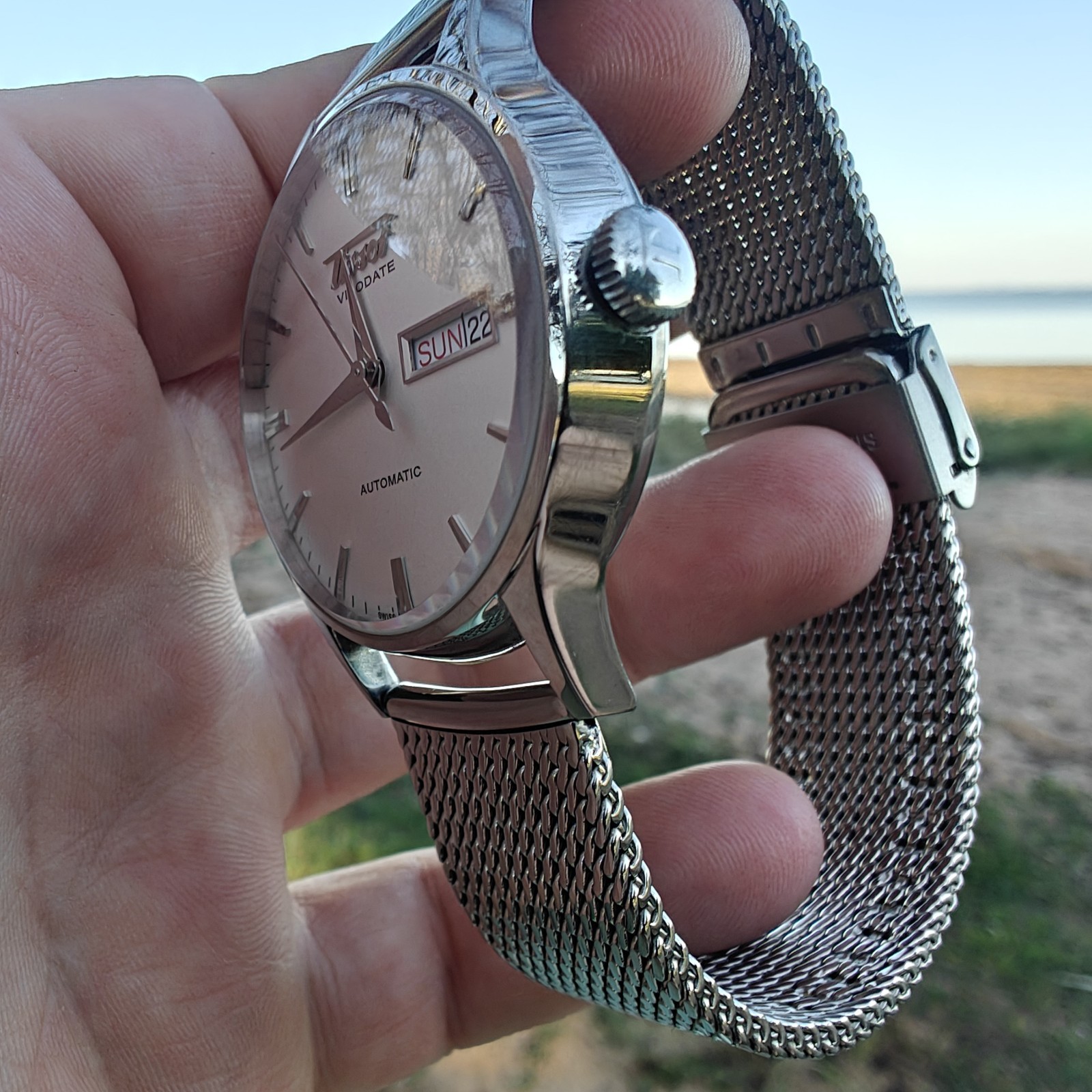 Tissot Visodate Heritage Automatic – White Dial – Skeleton Back – With Box