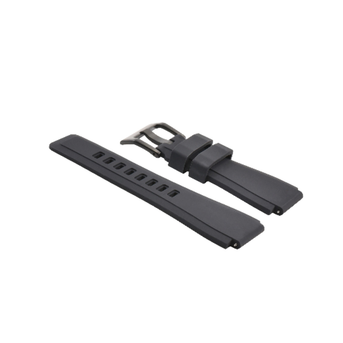 24mm Black Silicone Rubber Replacement Watch Strap Adapter For Suunto Core