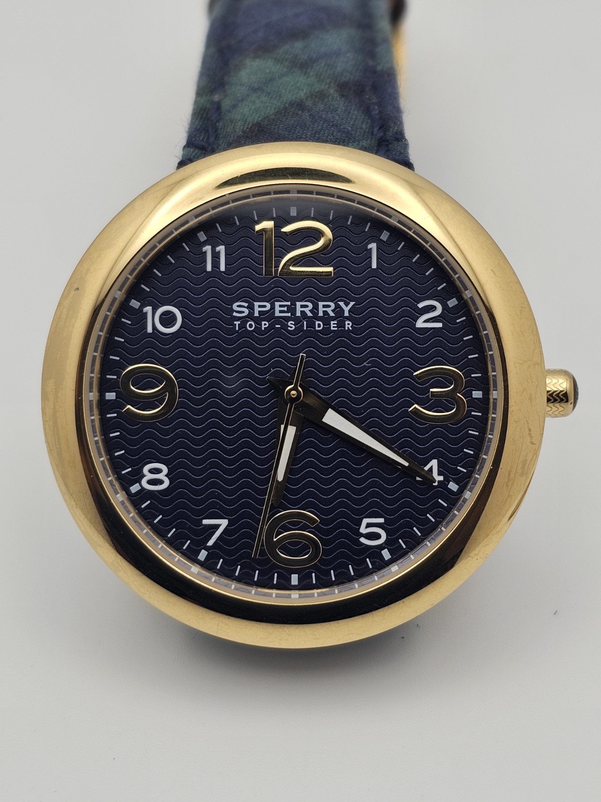 2013 SPERRY TOP-SIDER CLASSIC FLANNEL BLUE/GREEN/GOLD 40MM WOMEN ANALOG WATCH🔥