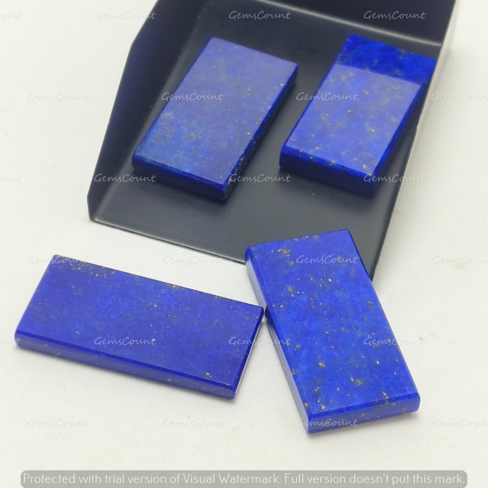 Natural Lapis Lazuli Flat Rectangle Cabochon Loose Gemstone 6x8mm-18x25mm