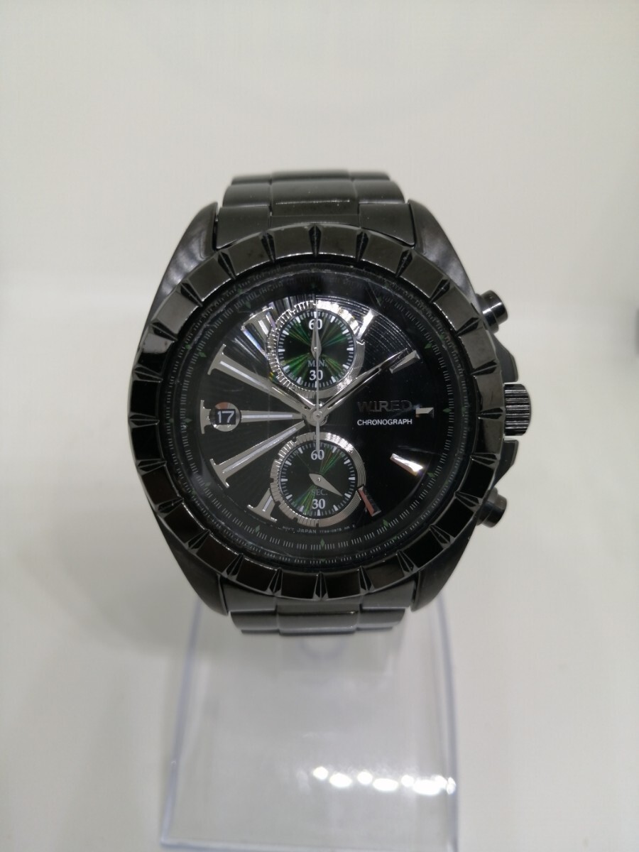 Working SEIKO WIRED 7T94 0BN0 men’s quartz chronograph wristwatch
